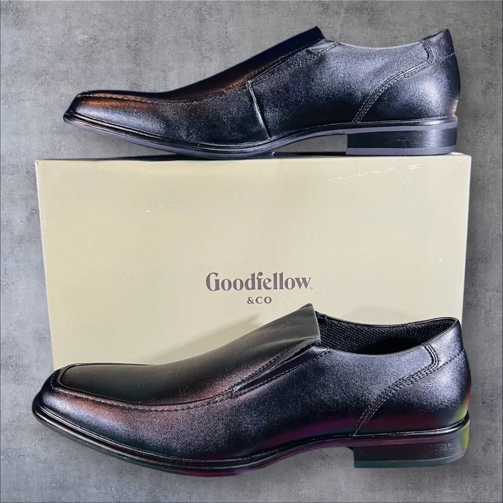 Black Loafer Slide Slip On Jefferson Dress Shoe by Goodfellow NIB NEW